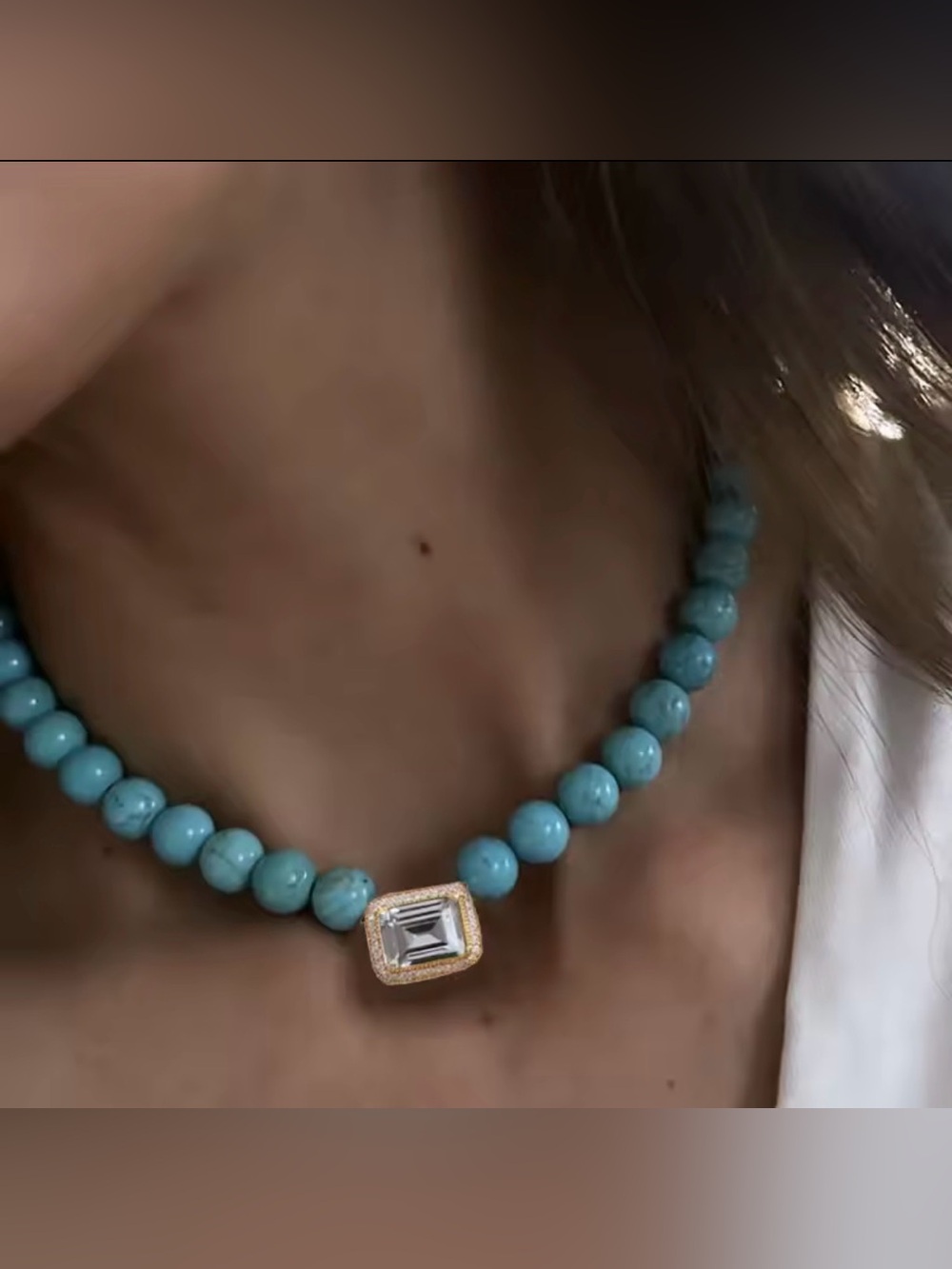Turquoise Beaded Necklace Anthropologie Necklace